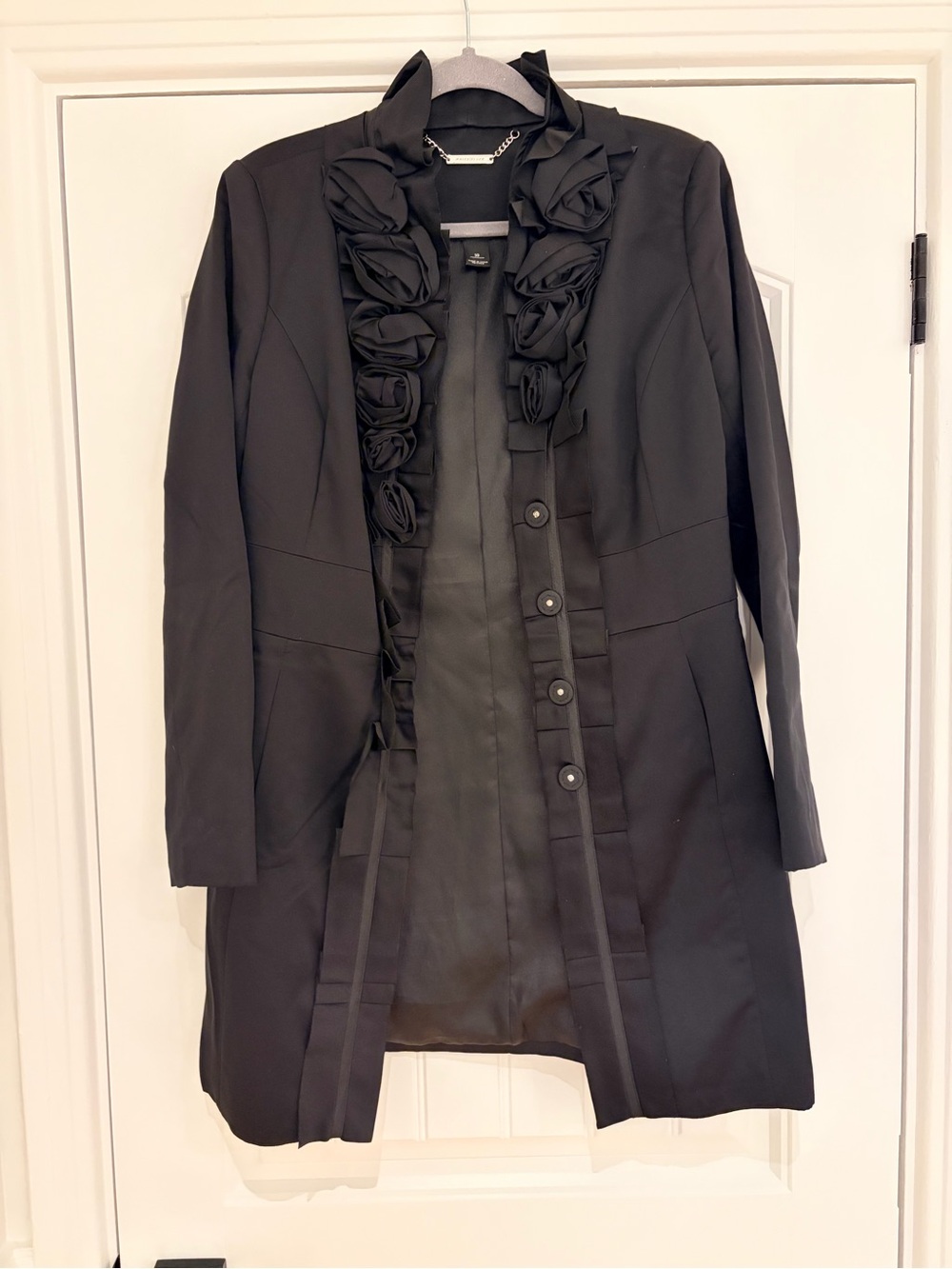 Long Black Satin Jacket